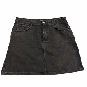 Classic Black Denim Skirt